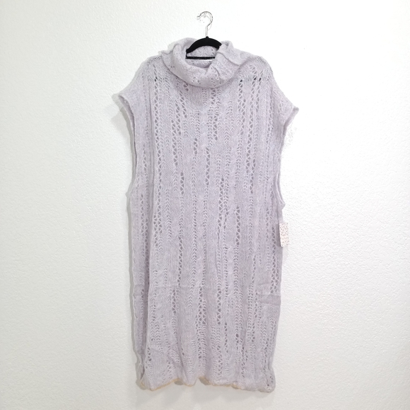 Free People Sweaters - Free People Pirouette Tunic in sugar cloud combo OB1043838 Alpaca Wool Blend